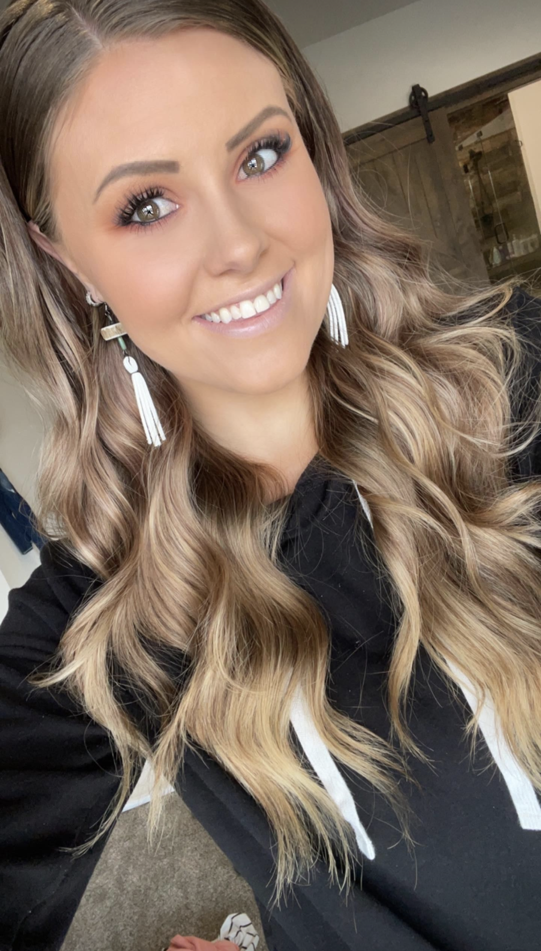 M- Antler with Leather Tassells